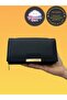 Black Women's Wallet Handbag with Gold Detail