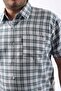 Short Sleeve Plaid Cotton Men's Shirt Kk-8061-Tss - 2
