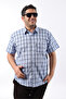 Short Sleeve Plaid Cotton Men's Shirt Kk-8067-Tss - 5