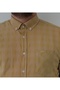 Large Size Plaid Lycra Mustard Men's Shirt Btl-6032-Tss - 6