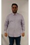 Large Size Lilac Striped Men's Shirt Btl-6113-Tss - 2