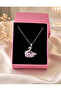 Pink Swan Necklace Stainless Steel - 2
