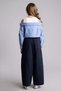 100% Cotton Wide Baggy Fit Gabardine Trousers for Girls H4436A826Sm - 5