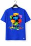 Oversized Men Women Unisex t Shirt Colorful Dripping Cube Printed Streetwear Unisex T-Shirt