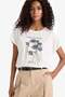 Crew Neck Floral Short Sleeve T-Shirt E5138Ax25Sp - 3