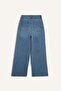 Culotte High Waist Long Jean Washed Trousers F5537Ax25Au - 8