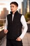 High Collar Slim Fit 3-Pocket Softshell Men's Vest Water-Repellent Fabric - 2