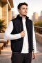 High Collar Slim Fit 3-Pocket Softshell Men's Vest Water-Repellent Fabric - 2