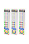 Triangular HB Pencil with Eraser, Smooth, Break-Resistant For School & Office - 36 PCS