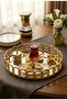 Ring Detailed Luxury Gold Promise, Engagement, Presentation, Decorative Tray (30 cm)