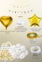 Adult Birthday Set Gold White Happy Birthday Banner Foil Balloon Party Set - 2