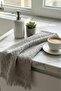 12 Pieces Gray 30X50 cm Cotton and Fringed Kitchen Towels - 3