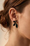 Pearlescent Colorful Lotus Flower Model Gold Earrings - 3