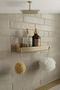 Metal Shower Cabin Shelf Organizer Shampoo Holder and Hanger Gold 35 cm - 2