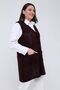 Plus Size Women's Very Thin Special Knit Spring Summer Openwork Long Beaded Mother Knitwear Vest - 5