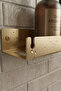 Metal Shower Cabin Shelf Organizer Shampoo Holder and Hanger Gold 35 cm - 3