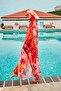 Floral Orange Fully Covered Hijab Swimsuit M2317 - 7