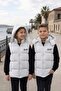 Unisex Snap Fastener Hooded Printed Inflatable Vest - 2