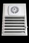45X45 White Aluminum Bathroom Screen with Fan - 2
