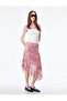 Patterned Asymmetrical Cut Slim Fit Midi Skirt - 2