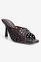 Women's Heeled Shoes Knitted Detailed Heeled Slippers Fressa Brown - 5