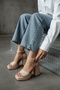 June Beige Skin (9 cm Heel) Platform Heeled Casual Shoes