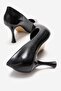 Women's Stiletto Shoes Black Crinkle - 4