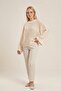 Bat Sleeve Openwork Knitwear Sweater -Cream - 3