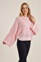 Bat Sleeve Openwork Knitwear Sweater -Powder - 3