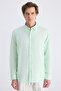 Ds Damat Comfort Green Dobby 100% Cotton Shirt