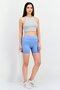 Women Heather Pull On Bike Shorts, Lotus blue - 4