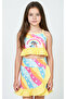 Girls Quick Dry Ruffle 4Pcs Bikini Swimsuit Set