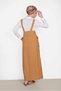 Buttoned and Pocket Detailed Skirt Salopet 4478 - 4