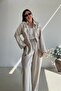Beige Ruched Detail Set - 6