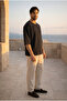 Castiel Crew Neck Fakir Sleeve Oversize Short Sleeve T-Shirt - Black - 5
