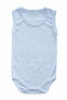 Unisex Baby Blue Jacquard Strap Snap Bodysuit - 2