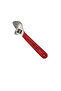 8 Inch Adjustable Wrench |   Chrome-Plated Steel, Red Plastic Coated Handle - 2