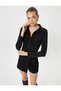 Long Sleeve Shirt Draped Button Detailed - 2
