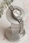 Aetos Silver Dial Silver Band Women's Wristwatch