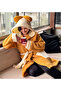 Plush Welsoft Fleece Dressing Gown – Hooded , Pocketed , Soft Texture - 3