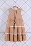 6-9 Years With Necklace Layered Girl's Festive Midi Long Graduation Prom Dress 20192 - 2