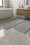 Bathroom Mat Set of 2 |   Machine Washable, Soft, Stain-Resistant |   60X100-40X60Cm - 2
