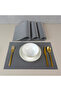 Dark Grey 4 Piece American Service Set 30X45 cm