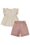 Collar with Floral Embroidery 6-18 Months Set - Beige - 3