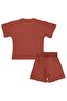 2-5 Years Old Set with Striped Shorts - Orange - 3