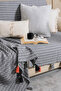 Magnolia Anthracite Tufted Sofa Cover 170X205 cm - Premium, Textured, Stain Resistant