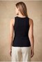 Black Crew Neck Sleeveless Women's T-Shirt Poppy - 3