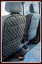 Faux Leather Car Seat Back Storage Organizer In-Car Auto Accessory Protective Case 2 Pieces - 2