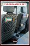 Faux Leather Car Seat Back Storage Organizer In-Car Auto Accessory Protective Case 2 Pieces
