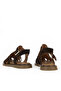 , Women's Genuine Leather Sandals 1611047Z26635 Brown - 5